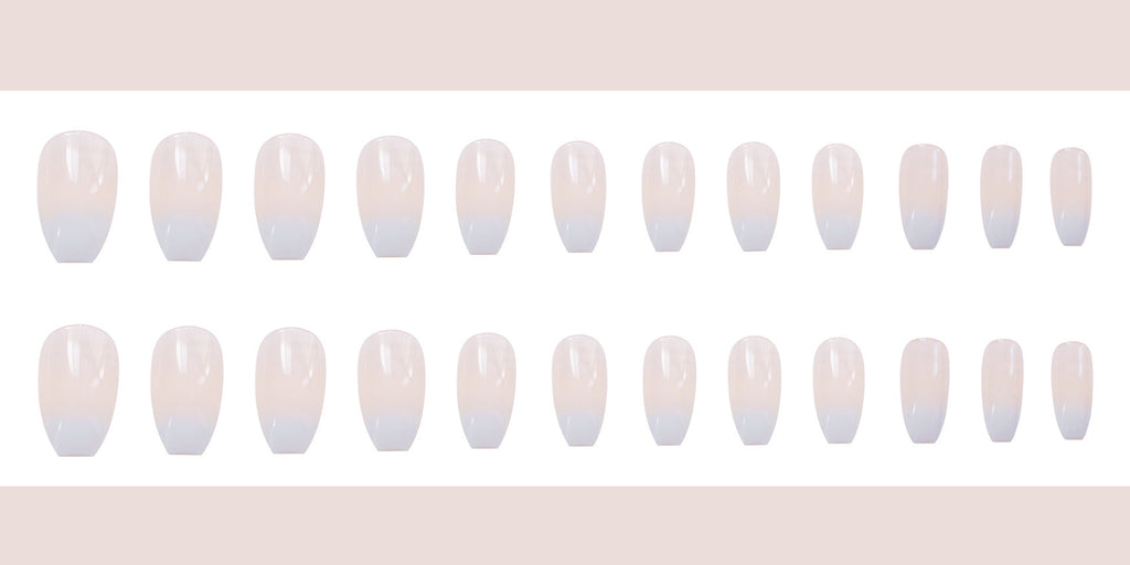Wearable Ballet White Gradient False Nails