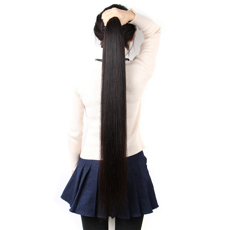 Smooth Straight Women's Hair Tie Extension