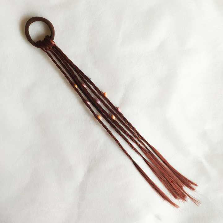 Colorful Bead Twist Pigtail Wig for Kids