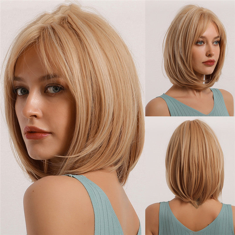 Gradient Golden Women's Synthetic Wig