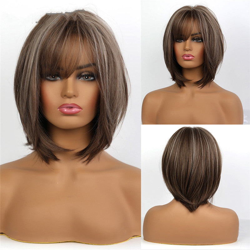 Gradient Golden Women's Synthetic Wig