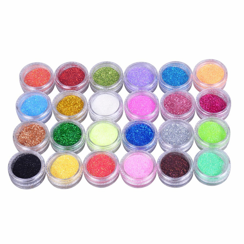 24-Color 3D Nail Art Decoration Set