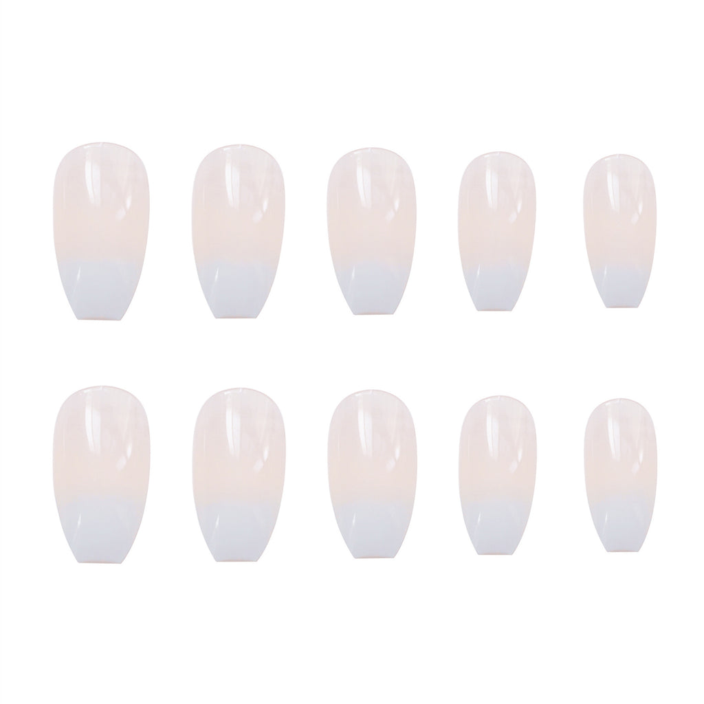 Wearable Ballet White Gradient False Nails