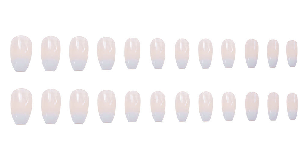 Wearable Ballet White Gradient False Nails