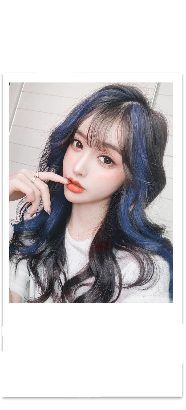 Gradient Long Curly Women's Hair Patch