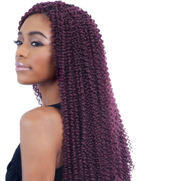 Long Curly Black Braided Wig