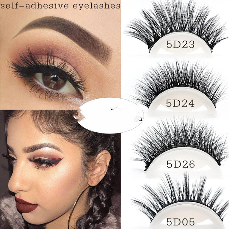 Glue-Free Self-Adhesive 5D False Eyelashes